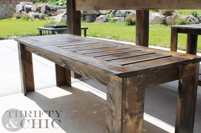 wooden table bench plans